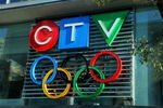VANCOUVER, BC - MARCH 11:  CTV, the Official Broadcaster of the 2010 Vancouver Winter Olympics, displays the Olympic Rings with it's logo at their Vancouver studios on March 11, 2009 in Vancouver, Canada. Vancouver is the site of the 2010 XXI Winter Olympics.  (Photo by Doug Pensinger/Getty Images)