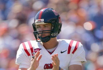 GAINESVILLE, FL - SEPTEMBER 27:  Quarterback Jevan Snead #4 Mississippi Rebels claps on the field during the game against the Florida Gators during the game at Ben Hill Griffin Stadium on September 27, 2008 in Gainesville, Florida.  (Photo by Sam Greenwood/Getty Images)