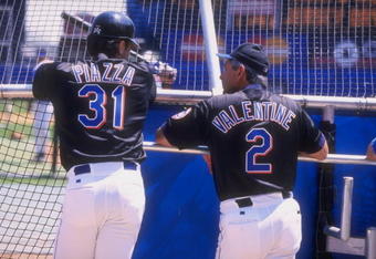 24 May 1998: Manager Bobby Valentine #2 of the New York Mets in action during a agme against the Milwaukee Brewers at Shea Stadium in Flushing, New York. The Mets defeated the Brewers 8-3.