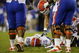 LEXINGTON, KY - SEPTEMBER 26: Quarterback Tim Tebow #15 of the Florida Gators lays on the ground after being sacked by Taylor Wyndham #94 of the Kentucky Wildcats during the third quarter of the game at Commonwealth Stadium on September 26, 2009 in Lexington, Kentucky. (Photo by Andy Lyons/Getty Images)