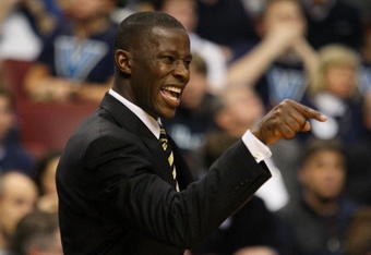 PHILADELPHIA - MARCH 19:  Anthony Grant head coach of the VCU Rams talks to the team during the game against the UCLA Bruins during the first round of the NCAA Division I Men's Basketball Tournament at the Wachovia Center on March 19, 2009 in Philadelphia, Pennsylvania.  (Photo by Jim McIsaac/Getty Images)