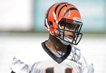 GEORGETOWN, KY - JULY 31:  Laveranues Coles #11 of the Cincinnati Bengals runs during the Bengals training camp at Georgetown College on July 31, 2009 in Georgetown, Kentucky.  (Photo by Andy Lyons/Getty Images)