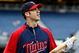 NEW YORK - OCTOBER 07: Joe Mauer #7 of the Minnesota Twins looks on during batting practice before Game One of the ALDS against the New York Yankees during the 2009 MLB Playoffs at Yankee Stadium on October 7, 2009 in the Bronx borough of New York City. (Photo by Jim McIsaac/Getty Images)