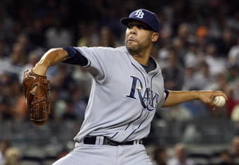 NEW YORK - SEPTEMBER 08:  David Price #14 of the Tampa Bay Rays pitches against the New York Yankees on September 8, 2009 at Yankee Stadium in the Bronx borough of New York City.  (Photo by Jim McIsaac/Getty Images)