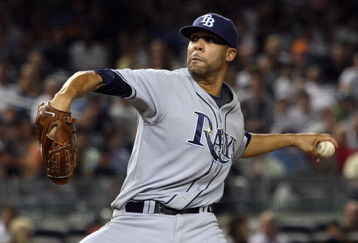 NEW YORK - SEPTEMBER 08:  David Price #14 of the Tampa Bay Rays pitches against the New York Yankees on September 8, 2009 at Yankee Stadium in the Bronx borough of New York City.  (Photo by Jim McIsaac/Getty Images)