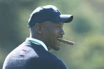 SAN FRANCISCO - OCTOBER 06:  US Team assistant Michael Jordan watches the play during a practice round prior to the start of The Presidents Cup at Harding Park Golf Course on October 6, 2009 in San Francisco, California.  (Photo by Scott Halleran/Getty Images)