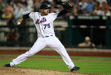 NEW YORK - AUGUST 20:  Francisco Rodriguez #75 of the New York Mets pitches during the game against the Atlanta Braves on August 20, 2009 at Citi Field in the Flushing neighborhood of the Queens borough of New York City.  (Photo by Jared Wickerham/Getty Images)