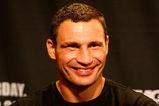 LOS ANGELES, CA - SEPTEMBER 26:  Vitali Klitschko speaks during a press conference after the fight against Chris Arreola at the Staple Center on September 26, 2009 in Los Angeles, California.  (Photo by Jacob de Golish/Getty Images)