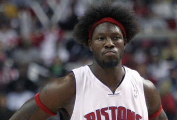 AUBURN HILLS, MI - APRIL 23:  Ben Wallace #3 of the Detroit Pistons stands on the court in game one of the Eastern Conference Quarterfinals against the Milwaukee Bucks during the 2006 NBA Playoffs on April 23, 2006 at The Palace of Auburn Hills in Auburn Hills, Michigan. The Pistons won 92-74.  NOTE TO USER: User expressly acknowledges and agrees that, by downloading and or using this photograph, User is consenting to the terms and conditions of the Getty Images License Agreement. (Photo by Tom Pidgeon/Getty Images)