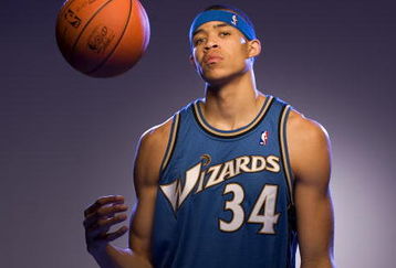 TARRYTOWN, NY - JULY 29:  JaVale McGee of the Washington Wizards poses for a portrait during the 2008 NBA Rookie Photo Shoot on July 29, 2008 at the MSG Training Facility in Tarrytown, New York.  NOTE TO USER: User expressly acknowledges and agrees that, by downloading and or using this Photograph, User is consenting to the terms and conditions of the Getty Images License Agreement.  (Photo by Robert Laberge/Getty Images)