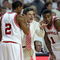 LOUISVILLE, KY - MARCH 01: Rick Pitino the Head Coach of the Louisville Cardinals gives instructions to Preston Knowles #2 and Terrence Williams #1 during the Big East Conference game against the Marquette Golden Eagles at Freedom Hall on March 1, 2009 in Louisville, Kentucky. (Photo by Andy Lyons/Getty Images)