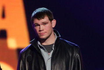 LAS VEGAS - DECEMBER 07:  UFC light heavyweight champion Quinton ?Rampage? Jackson (L) and mixed martial arts fighter Forrest Griffin speak at Spike TV's 2007 'Video Game Awards' at the Mandalay Bay Events Center on December 7, 2007 in Las Vegas, Nevada.  (Photo by Ethan Miller/Getty Images)