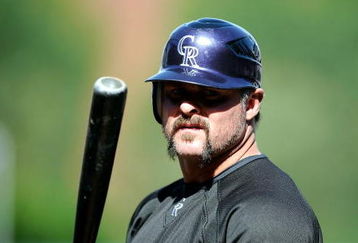 PHILADELPHIA - OCTOBER 07:  Jason Giambi #23 of the Colorado Rockies looks on during batting practice prior to Game One of the NLDS against the Philadelphia Phillies during the 2009 MLB Playoffs at Citizens Bank Park on October 7, 2009 in Philadelphia, Pennsylvania.  (Photo by Jeff Zelevansky/Getty Images)