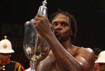 LONDON, ENGLAND - OCTOBER 02:  Audley Harrison wins the Prizefighter Heavyweights Trophy during The Prizefighter Series, The Heavyweights III at the Exel on October 2, 2009 in London, England.  (Photo by Jamie McDonald/Getty Images)