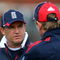MANCHESTER, ENGLAND - AUGUST 29:  England cricketer Paul Collingwood (R) talks to coach Andy Flower during a nets session at Old Trafford on August 29, 2009 in Manchester, England.  (Photo by Julian Herbert/Getty Images)