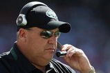 EAST RUTHERFORD, NJ - SEPTEMBER 20:  Head coach of the New York Jets, Rex Ryan looks on against the New England Patriots at Giants Stadium on September 20, 2009 in East Rutherford, New Jersey.  (Photo by Nick Laham/Getty Images)