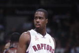 25 Nov 2001: Alvin Williams #20 of the Toronto Raptors looks on during the game agains the Philadelphia 76ers at the Air Canada Centre in Toronto, Canada. The Raptors defeated the 76ers 107-88. TO USER: User expressly acknowledges and agrees that, by downloading and/or using this Photograph, User is consenting to the terms and conditions of the Getty Images License Agreement. Mandatory copyright notice: Copyright 2001 NBAE Mandatory Credit: Dave Sandford /Getty Images