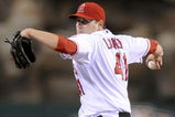 ANAHEIM, CA - OCTOBER 08:  Starting pitcher John Lackey #41 of the Los Angeles Angels of Anaheim delivers a pitch against the Boston Red Sox during Game One of the ALDS during the 2009 MLB Playoffs at Angel Stadium on October 8, 2009 in Anaheim, California.  (Photo by Lisa Blumenfeld/Getty Images)
