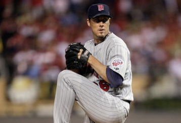 ST. LOUIS, MO - JULY 14:  American League All-Star Joe Nathan of the Minnesota Twins pitches during the 2009 MLB All-Star Game at Busch Stadium on July 14, 2009 in St Louis, Missouri. (Photo by Jamie Squire/Getty Images)