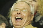 LIVERPOOL, UNITED KINGDOM - MARCH 06:   New Liverpool owner George Gillett laughs prior to the start of the UEFA Champions League round of sixteen, second leg match between Liverpool and Barcelona at Anfield on March 6, 2007 in Liverpool, England.  (Photo by Laurence Griffiths/Getty Images)