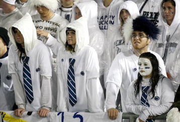 STATE COLLEGE, PA - SEPTEMBER 26:  Fans of the Penn State Nittnay Lions look on just prior to losing to the Iowa Hawkeyes 21-10 on September 26, 2009 at Beaver Stadium in State College, Pennsylvania.  (Photo by Gregory Shamus/Getty Images)