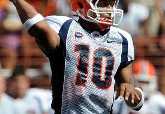 AUSTIN, TX - SEPTEMBER 26:  Quarterback Trevor Vittatoe #10 of the UTEP Miners drops back to pass against the Texas Longhorns at Darrell K Royal-Texas Memorial Stadium on September 26, 2009 in Austin, Texas.  (Photo by Ronald Martinez/Getty Images)