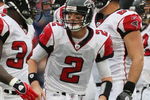 FOXBORO, MA - SEPTEMBER 27:  Quarterback Matt Ryan #2 of the Atlanta Falcons reacts after a touchdown during the second quarter of the game against the New England Patriots at Gillette Stadium on September 27, 2009 in Foxboro, Massachusetts.  (Photo by Jim Rogash/Getty Images)