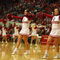 BLOOMINGTON, IN - DECEMBER 29: Cheerleaders of the Indiana Hoosiers enteratin the crowd during the game against the Chicago State Cougars at Assembly Hall on December 29, 2007 in Bloomington, Indiana. (Photo by Andy Lyons/Getty Images)