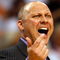 TAMPA, FL - MARCH 14:  Head coach Jeff Lebo of the Auburn Tigers calls a play against the Tennessee Volunteers during the Semifinal round of the SEC Men's Basketball Tournament on March 14, 2009 at The St. Pete Times Forum in Tampa, Florida.  The Volunteers defeated the Tigers 94-85.  (Photo by Chris Graythen/Getty Images)