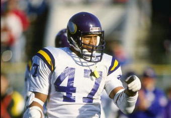 28 Oct 1990: Defensive back Joey Browner of the Minnesota Vikings looks on during a game against the Green Bay Packers at Milwaukee County Stadium in Milwaukee, Wisconsin. The Packers won the game, 24-10.