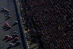 DAYTONA, FL - FEBRUARY 18:  A view of cars racing on the track, during the NASCAR Nextel Cup Series Daytona 500 at Daytona International Speedway on February 18, 2007 in Daytona, Florida.  (Photo by Jamie Squire/Getty Images for NASCAR)