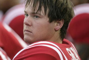 OXFORD, MS - OCTOBER 10:  Quarterback Jevan Snead #4 of the Mississippi Rebels sits quietly on the sideline at the end of a 22-3 loss to the Alabama Crimson Tide in their college football game at Vaught-Hemingway Stadium on October 10, 2009 in Oxford, Mississippi. (Photo by Dave Martin/Getty Images)