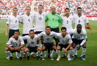 SANDY, UT - SEPTEMBER 05:  A team photo of the United States during the FIFA 2010 World Cup Qualifier match between the United States and El Salvador at Rio Tinto Stadium on September 5, 2009 in Sandy, Utah.  (Photo by Jonathan Ferrey/Getty Images)