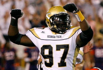 ATLANTA - SEPTEMBER 10:  Robert Hall #97 of the Georgia Tech Yellow Jackets against the Clemson Tigers at Bobby Dodd Stadium on September 10, 2009 in Atlanta, Georgia.  (Photo by Kevin C. Cox/Getty Images)