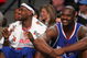 DENVER - FEBRUARY 20: (L-R) LeBron James #23 and Shaquille O'Neal #32 of the Eastern Conference All-Stars smile on the bench in the final moments of the East's win over the Western Conference All-Stars the 54th All-Star Game, part of 2005 NBA All-Star Weekend at Pepsi Center on February 20, 2005 in Denver, Colorado. The East won 125-115. NOTE TO USER: User expressly acknowledges and agrees that, by downloading and/or using this Photograph, user is consenting to the terms and conditions of the Getty Images License Agreement. (Photo by Ezra Shaw/Getty Images)