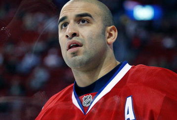 MONTREAL- SEPTEMBER 24:  Scott Gomez #91 of the Montreal Canadiens skates during the warm-up period prior the NHL preseason game against the Boston Bruins on September 24, 2009 at the Bell Centre in Montreal, Quebec, Canada.  The Bruins defeated the Canadiens 2-1 in a shootout.  (Photo by Richard Wolowicz/Getty Images)