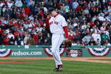 BOSTON - OCTOBER 11: Pitcher Jonathan Papelbon #58 of the Boston Red Sox reacts after being taken out of the game after blowing a save in the ninth inning against the Los Angeles Angels of Anaheim in Game Three of the ALDS during the 2009 MLB Playoffs at Fenway Park on October 11, 2009 in Boston, Massachusetts. The Angels defeated the Red Sox 7-6. (Photo by Jim Rogash/Getty Images)