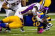 ST. LOUIS, MO - OCTOBER 11: Steven Jackson #39 of the St. Louis Rams is tackled against the Minnesota Vikings at the Edward Jones Dome on October 11, 2009 in St. Louis, Missouri. (Photo by Dilip Vishwanat/Getty Images)