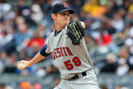 NEW YORK - MAY 17:  Kevin Slowey #59 of the Minnesota Twins pitches against the New York Yankees on May 17, 2009 at Yankee Stadium in the Bronx borough of New York City. The Yankees defeated the Twins 3-2 in ten innings.  (Photo by Jim McIsaac/Getty Images)