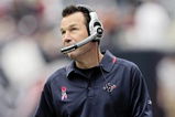 HOUSTON - OCTOBER 04: Head coach Gary Kubiak of the Houston Texans checks the scoreboard during a game against the Oakland Raiders at Reliant Stadium on October 4, 2009 in Houston, Texas.  (Photo by Bob Levey/Getty Images)