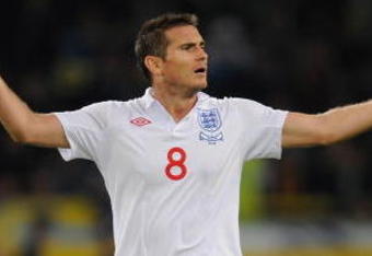 DNEPROPETROVSK, UKRAINE - OCTOBER 10: Frank Lampard of England looks frustrated during the FIFA 2010 World Cup Group 6 Qualifying match between Ukraine and England at the Dnipro Arena on October 10, 2009 in Dnepropetrovsk, Ukraine.  (Photo by Michael Regan/Getty Images)