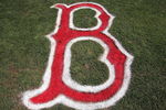 FT MYERS, FL - MARCH 11:  The Boston logo is seen painted on the field before the Boston Red Sox Spring Tranining game against the Baltimore Orioles on March 11, 2007 at City Of Palm Park in Ft Myers, Florida.  The Orioles won 5-3.  (Photo by Carlo Allegri/Getty Images)