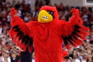 INDIANAPOLIS - MARCH 29: The mascot for the Louisville Cardinals performs against the Michigan State Spartans during the fourth round of the NCAA Division I Men's Basketball Tournament at the Lucas Oil Stadium on March 29, 2009 in Indianapolis, Indiana. (Photo by Andy Lyons/Getty Images)