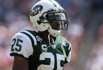 MIAMI - SEPTEMBER 07:  Kerry Rhodes #25 of the New York Jets looks on against the Miami Dolphins at Dolphin Stadium on September 7, 2008 in Miami, Florida. The Jets won 20-14.  (Photo by Doug Benc/Getty Images)
