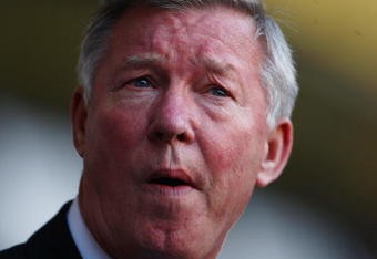 LONDON, ENGLAND - SEPTEMBER 12:   Sir Alex Ferguson the Manchester United manager looks on during the Barclays Premier League match between Tottenham Hotspur and Manchester United at White Hart Lane on September 12, 2009 in London, England. (Photo by Jamie McDonald/Getty Images)