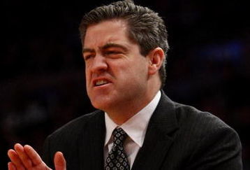 NEW YORK - MARCH 12:  Head coach Keno Davis of the Providence Friars shouts from the sidelines against the Louisville Cardinals during the second round of the Big East Tournament at Madison Square Garden on March 12, 2009 in New York City.  (Photo by Chris McGrath/Getty Images)