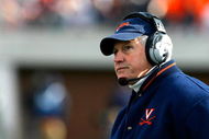 CHARLOTTESVILLE, VA - NOVEMBER 24: Head coach Al Groh of the Virginia Cavaliers looks on during the second half against the Virginia Tech Hokies at Scott Stadium on November 24, 2007 in Charlottesville, Virginia. Virginia Tech defeated Virginia 33-21. (Photo by Kevin C. Cox/Getty Images)