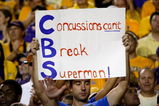 BATON ROUGE, LA - OCTOBER 10:  A fan of the Florida Gators holds up a sign about quarterback Tim Tebow #15 (not pictured) during the game against the Louisiana State University Tigers at Tiger Stadium on October 10, 2009 in Baton Rouge, Louisiana.  (Photo by Kevin C. Cox/Getty Images)