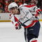 PHILADELPHIA - OCTOBER 06: Alex Ovechkin #8 of the Washington Capitals breaks his stick on a slap shot against the Phildelphia Flyers at the Wachovia Center on October 6, 2009 in Philadelphia, Pennsylvania.  (Photo by Bruce Bennett/Getty Images)