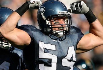SEATTLE - OCTOBER 11:  Linebacker Will Herring #54 of the Seattle Seahawks celebrates after sacking quarterback David Garrard of the Jacksonville Jaguars on October 11, 2009 at Qwest Field in Seattle, Washington. The Seahawks defeated the Jaguars 41-0. (Photo by Otto Greule Jr/Getty Images)